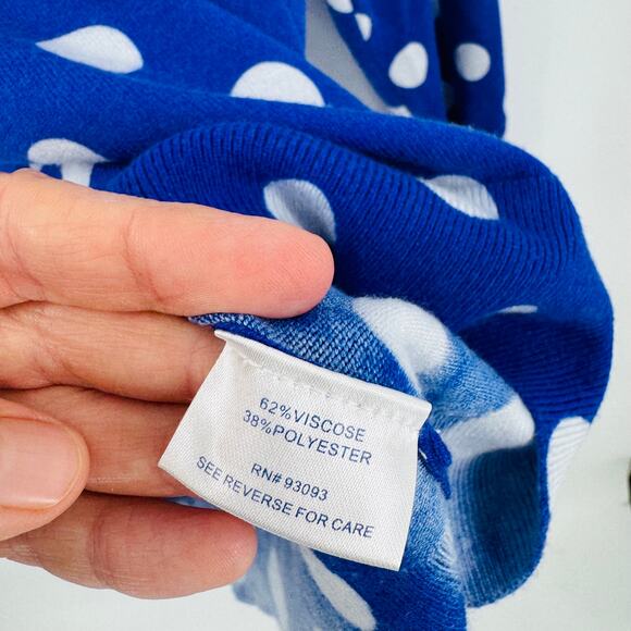 Tyler Böe NWT Purple Polka Dot Knit Top Long Sleeve Size Small - Picture 6 of 10